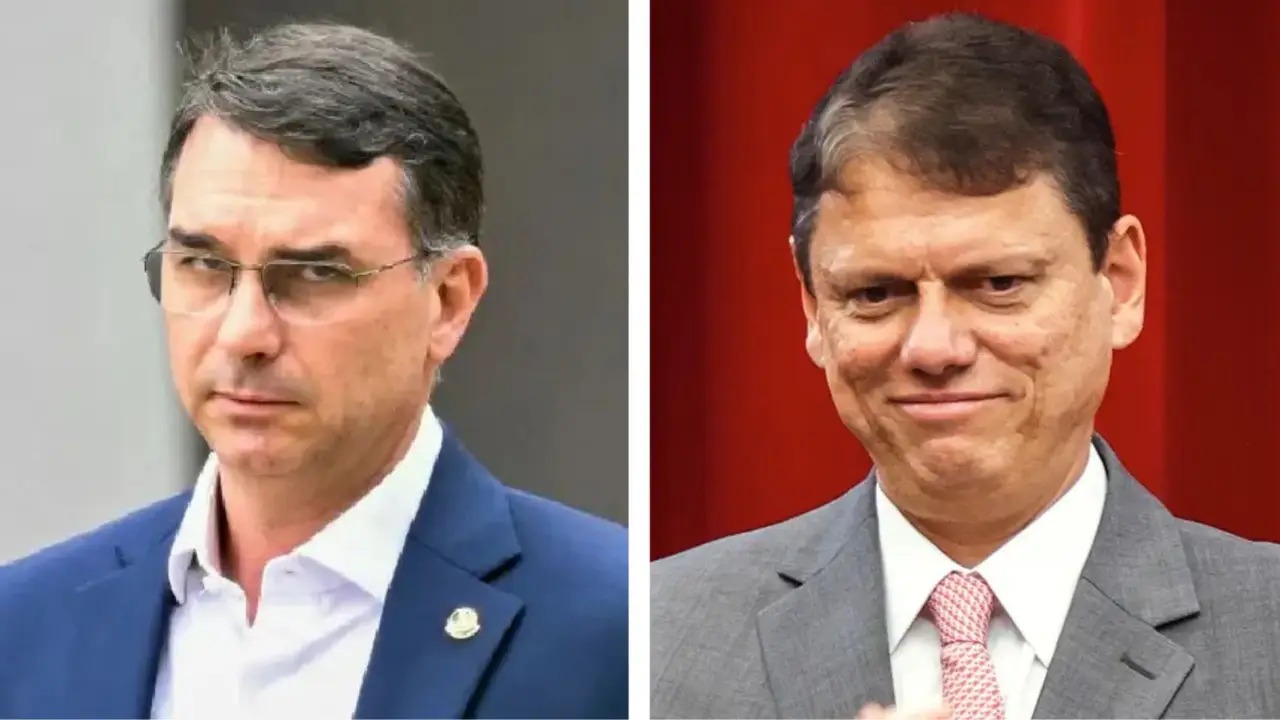 O movimento de Fl�vio que irritou Tarc�sio e prejudicou a visita do governador a Bolsonaro