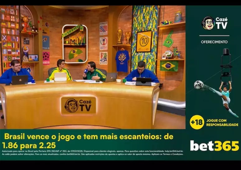 Caz�TV muda postura e adota nova diretriz em rela��o a bets em jogos da Copa