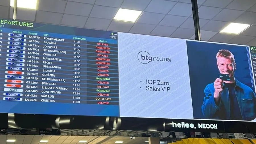 Aeroportos de SP t�m manh� de voos cancelados e atrasados ap�s pane