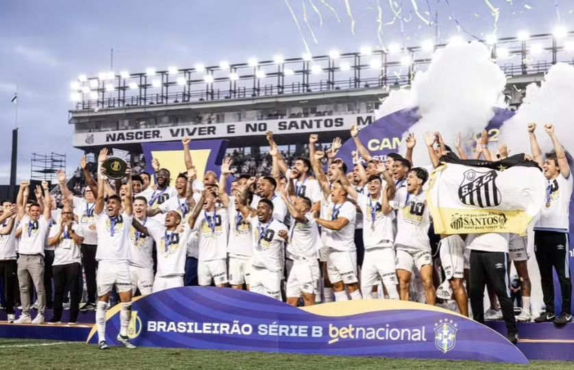 Santos carimba faixa de campeo da Srie B, mas perde para o CRB