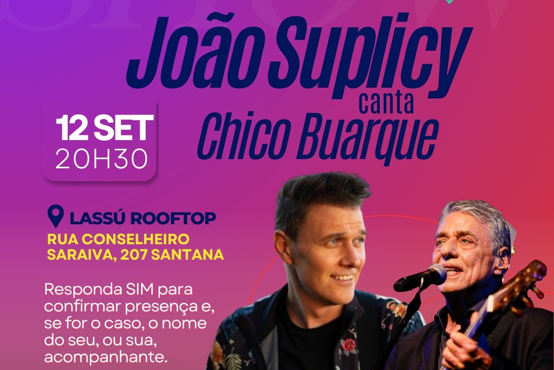 ''Encontro de Amigos, vem fazer o corao'', novo show de Joo Suplicy em So Paulo